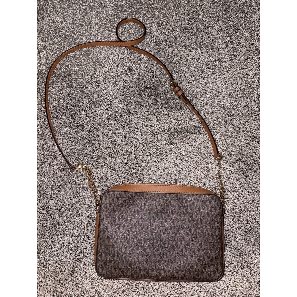 Michael Kors Jet Set Signature Brown Crossbody Bag - Picture 5 of 9